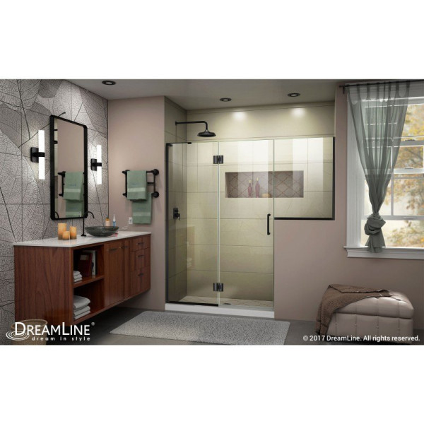 DreamLine D3242434L Unidoor-X Hinged Shower Door With Left-wall Bracket