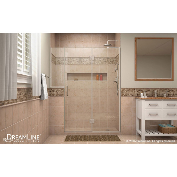 DreamLine D3242434R Unidoor-X 72 - 72 1/2 in. W x 72 in. H Hinged Shower Door