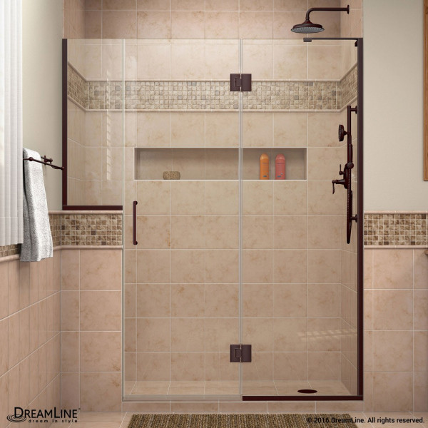DreamLine D3242434R Unidoor-X 72 - 72 1/2 in. W x 72 in. H Hinged Shower Door