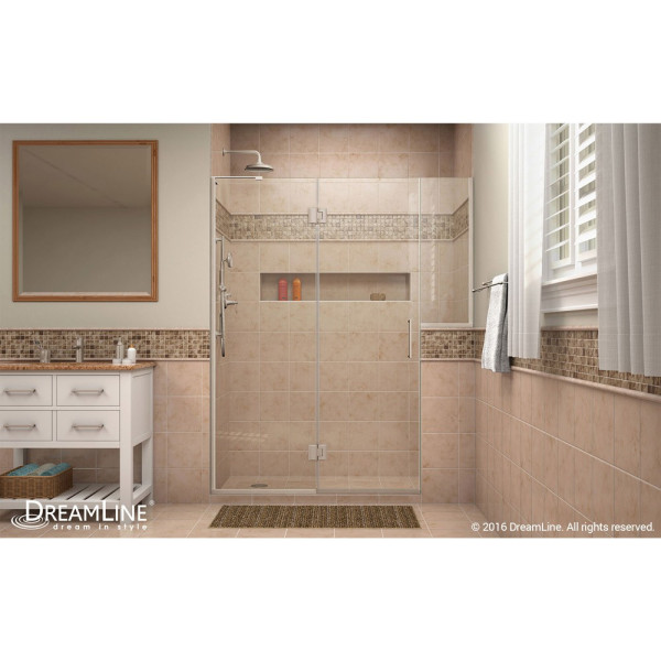 DreamLine D3242436L Chrome Unidoor-X Hinged Shower Door With Left-wall Bracket
