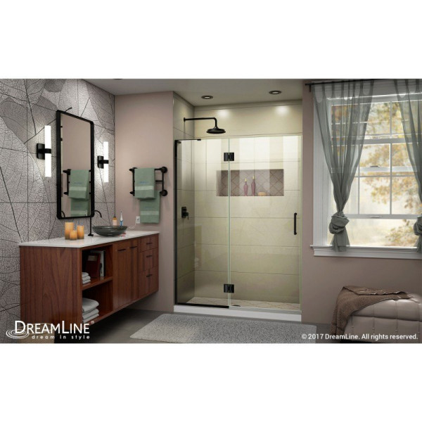 DreamLine D32472L Unidoor-X 48 in. H x ged Shower Door Left-wall Bracket