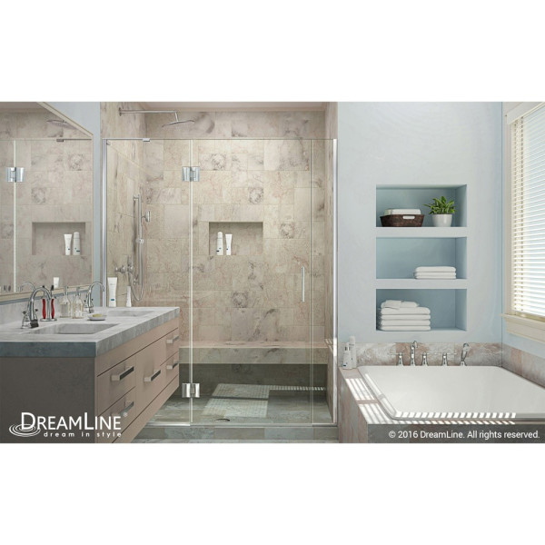 DreamLine D32606572L Unidoor-X 56 1/2 - 57" Hinged Shower Door Left-wall Bracket