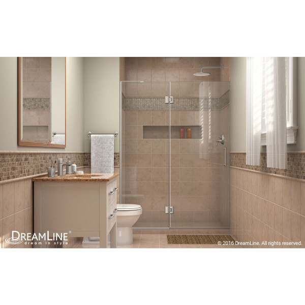 DreamLine D32772L Unidoor-X 51" W x 72" H Hinged Shower Door Left-wall Bracket