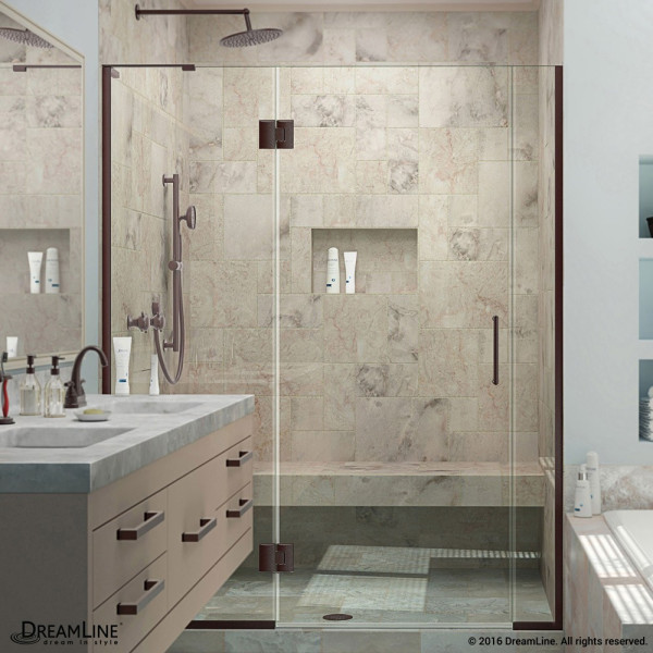 DreamLine D3281472L Unidoor-X Hinged Shower Door With Left-wall Bracket