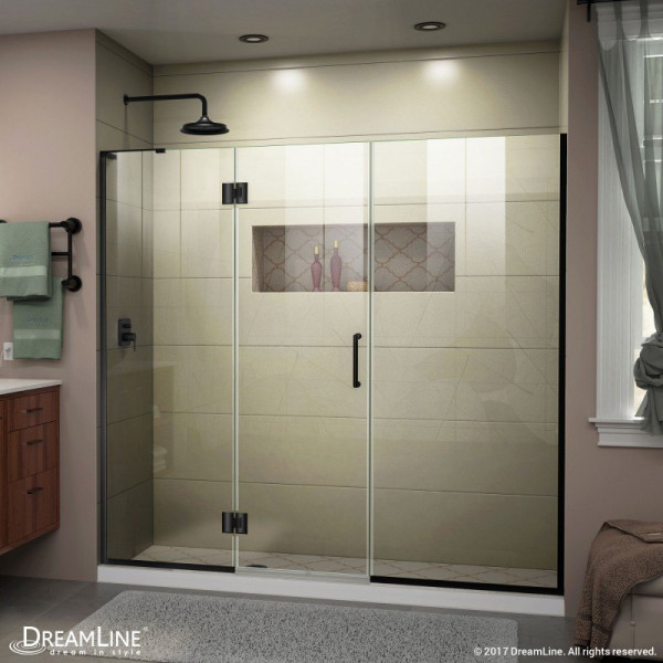 DreamLine D3291472L Unidoor-X Hinged Shower Door With Left-wall Bracket