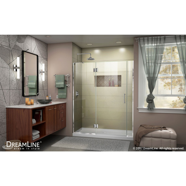 DreamLine D33006572L Unidoor-X Hinged Shower Door With Left-wall Bracket