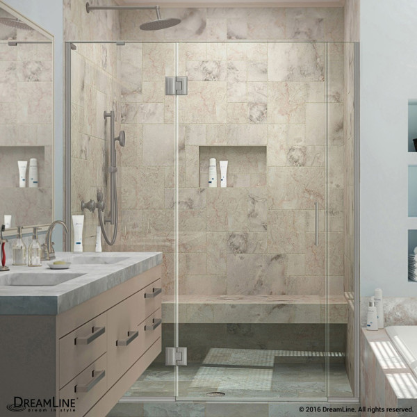 DreamLine D3300672L Unidoor-X Hinged Shower Door With Left-wall Bracket