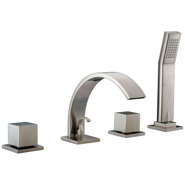 Dawn D78 2262 Goose Neck 4-Hole Tub Filler + Hand Held