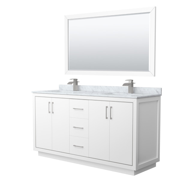 Wyndham WCF111166D..CMUNSM58 Icon 66 Inch Double Bathroom Vanity