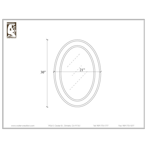 Water Creation Derby 24WB 24" Single Bath Vanity With Matching Mirror
