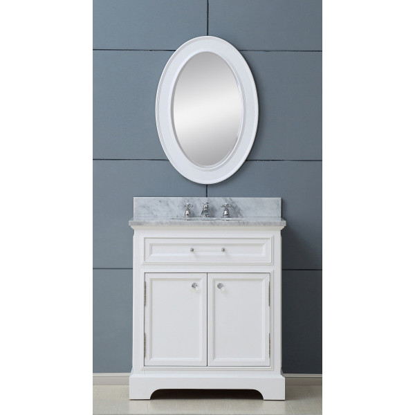 Water Creation Derby 24WBF Single Vanity With Matching Mirror And Faucet