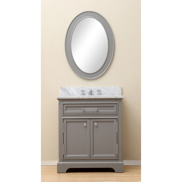 Water Creation Derby30G 30" Cashmere Grey Single Sink Bathroom Wood Vanity