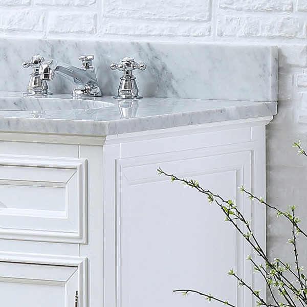 Water Creation Derby 30W 30" Solid White Single Sink Bathroom Vanity