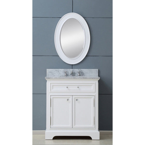 Water Creation Derby 30WB 30" Single Sink Bath Vanity With Matching Mirror