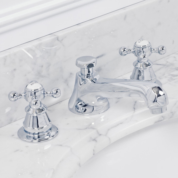 Water Creation Derby 30WF 30" Solid White Single Bath Vanity And Faucet