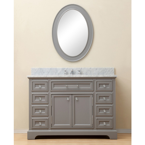 Water Creation Derby48GB Cashmere Grey Single Sink Bath Vanity with Mirror
