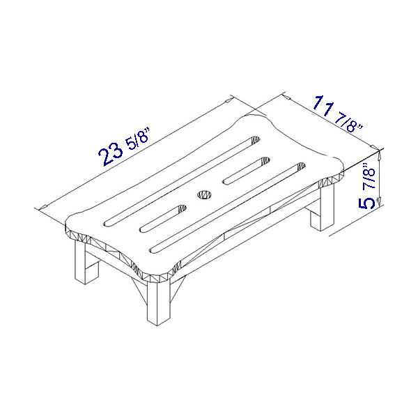 ALFI brand AB4408 24'' Cedar Wood Stool for your Wooden Tub