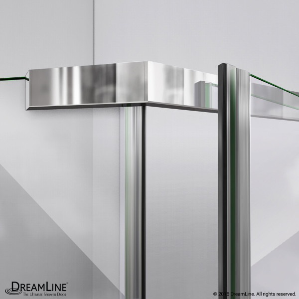 DreamLine DL-6030-88-01 Prism Pivot Shower Enclosure In Chrome with Base