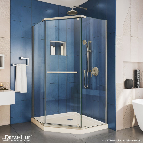 DreamLine DL-6031-22 Frameless Neo-Angle Clear Shower Enclosure with Base