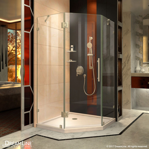 DreamLine DL-6052-22 Frameless Shower Enclosure With Corner Drain Base