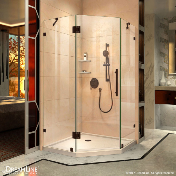 DreamLine DL-6052-22 Frameless Shower Enclosure With Corner Drain Base