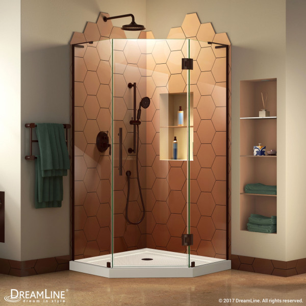 DreamLine DL-6062 Frameless Neo-Angle Clear Shower Enclosure with Base