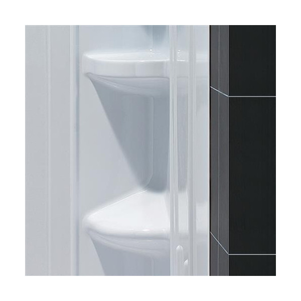 DreamLine DL-6145C-01 30" by 60" Shower Base and QWALL-3 Backwall Kit, Center