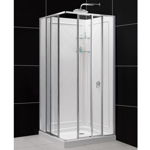 DreamLine DL-6150-01 Shower Enclosure, 36" by 36" Shower Base & Backwall Kit