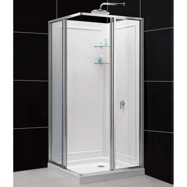 DreamLine DL-6150-01 Shower Enclosure, 36" by 36" Shower Base & Backwall Kit