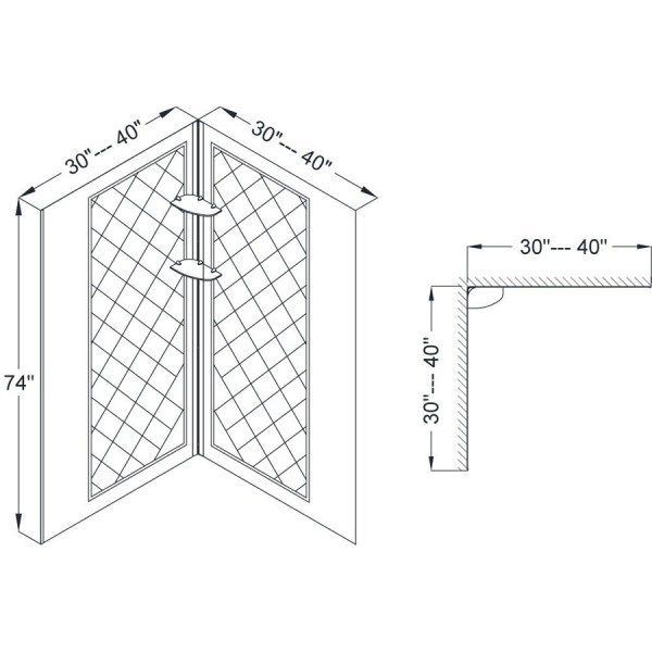 DreamLine DL-6150-01 Shower Enclosure, 36" by 36" Shower Base & Backwall Kit