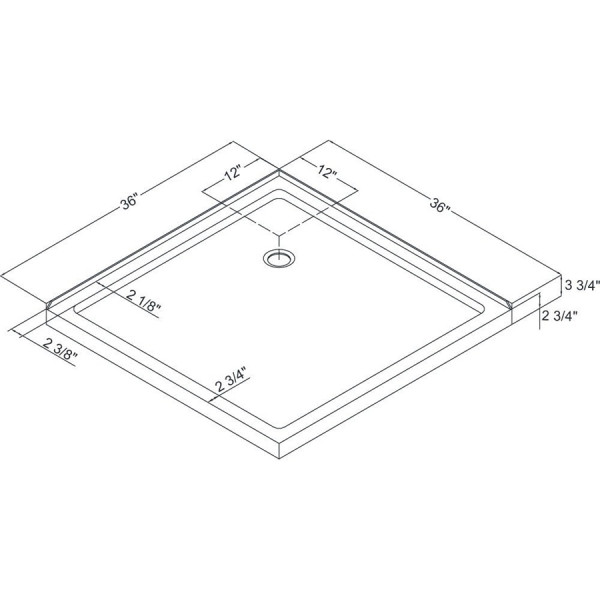 DreamLine DL-6150-01 Shower Enclosure, 36" by 36" Shower Base & Backwall Kit