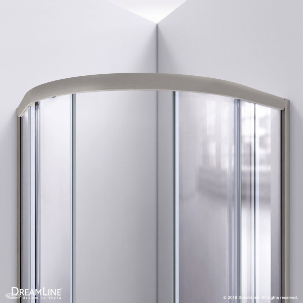 DreamLine DL-6152-04CL Brushed Nickel Shower Enclosure W/ Base & Backwalls