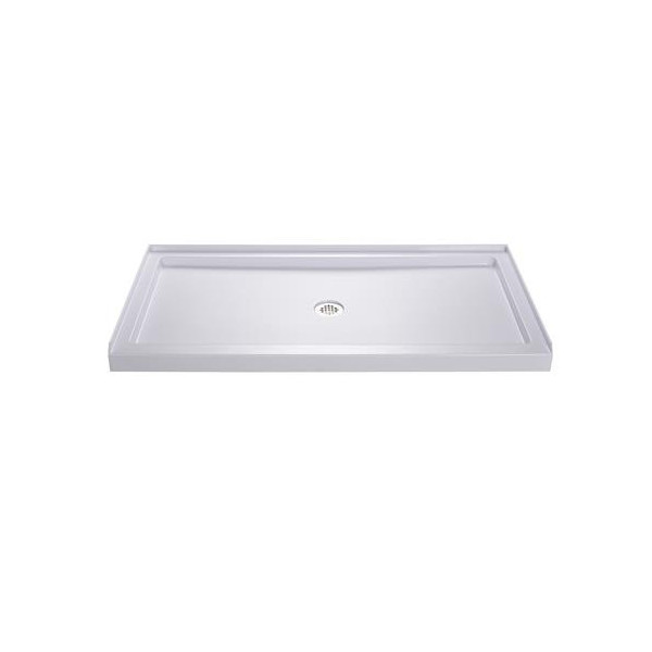DreamLine DL-6190C-01 SlimLine 32"x60" Shower Base & QWALL-5 Backwall Kit Center