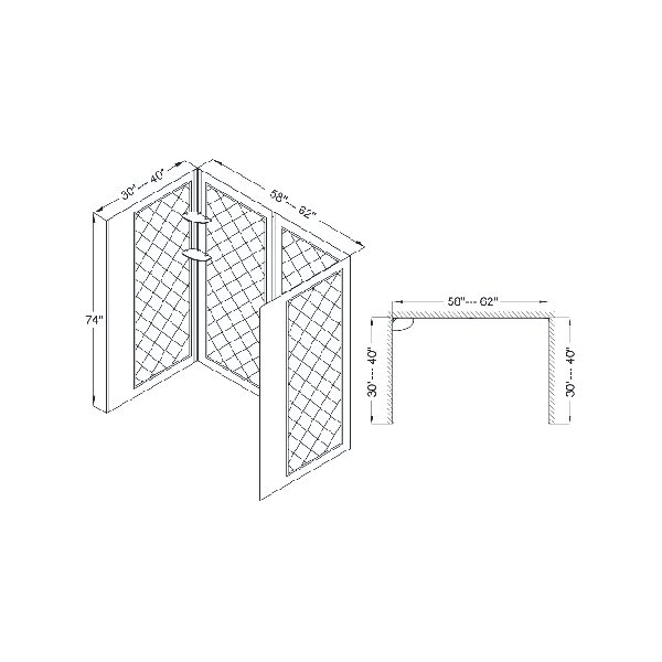 DreamLine DL-6190R-01 SlimLine 32" x60" Shower Base & QWALL-5 Backwall Kit Right