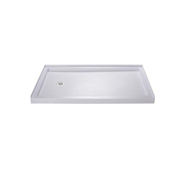 DreamLine DL-6190L-01 SlimLine 32" x 60" Shower Base & QWALL-5 Backwall Kit Left