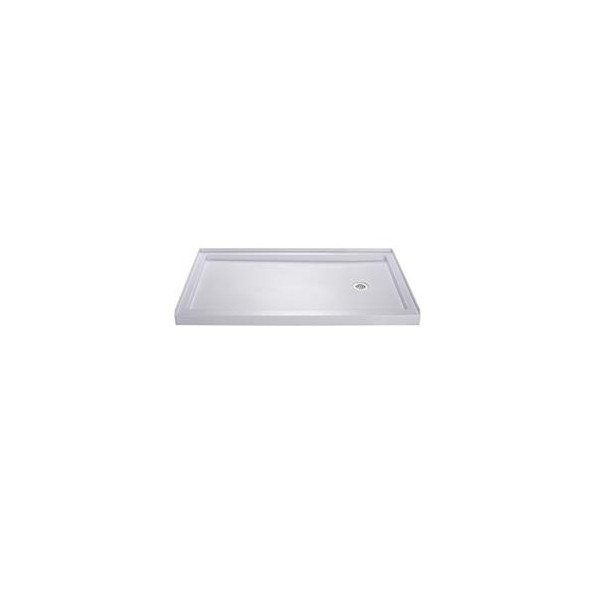 DreamLine DL-6191R-01 SlimLine 34 x 60" Shower Base & QWALL-5 Backwall Kit Right