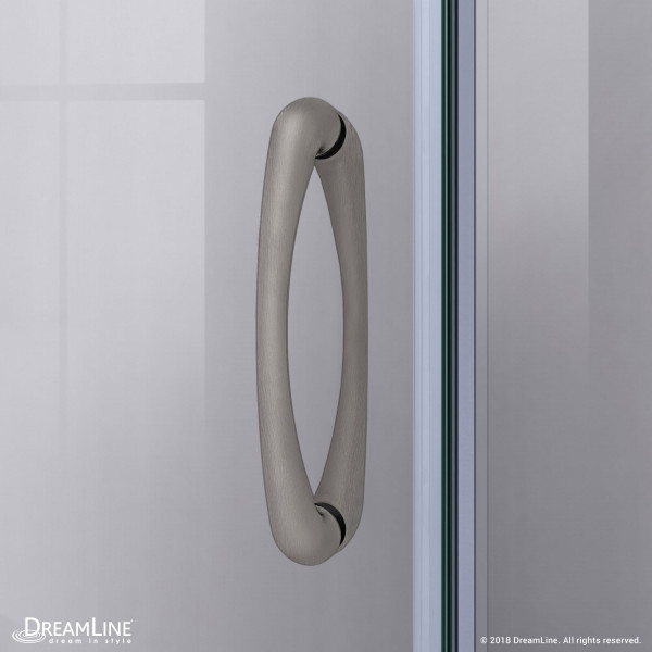 DreamLine DL-6702-04CL Shower Enclosure In Brushed Nickel with White Base