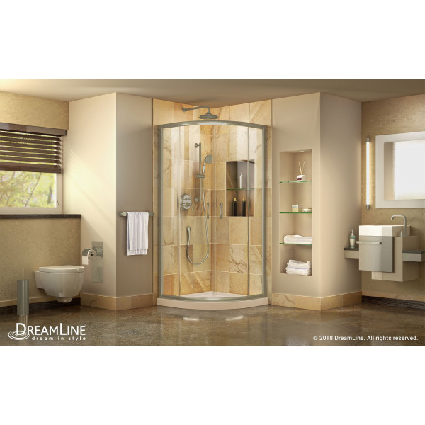 DreamLine DL-6702-22 Semi-Frameless Shower Enclosure with Biscuit Base