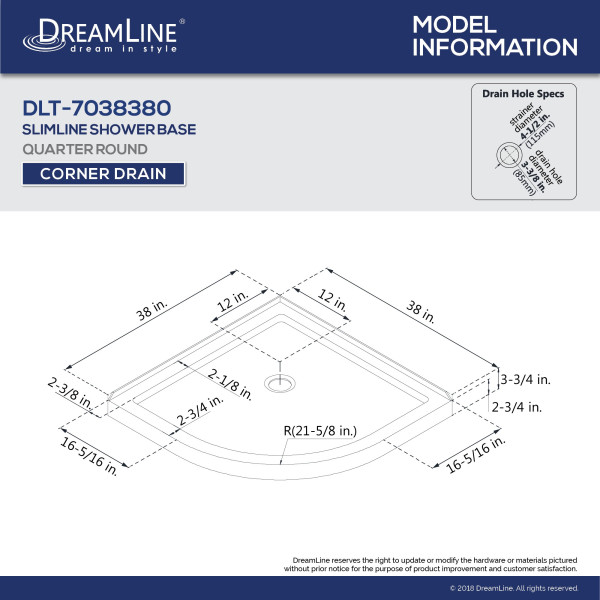 DreamLine DL-6703-04CL Brushed Nickel Sliding Shower Enclosure with Base
