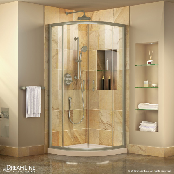 DreamLine DL-6703-22 Glass Sliding Clear Shower Enclosure with Base