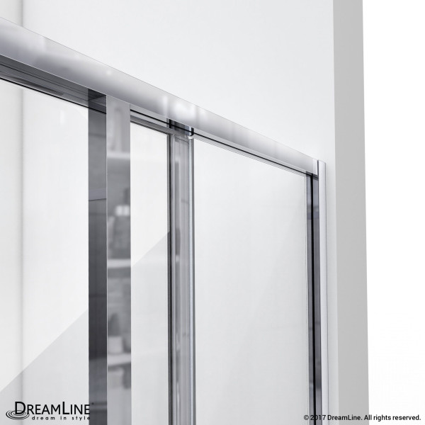 DreamLine DL-6709-01 Chrome Cornerview Sliding Shower Enclosure with Base