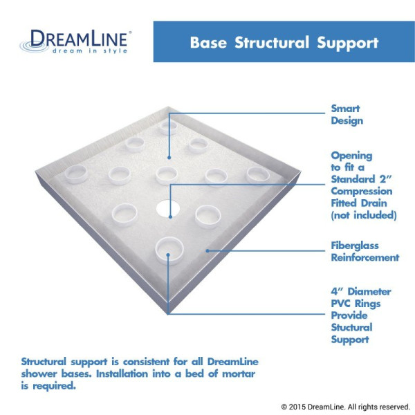 DreamLine DL-6714-04CL Brushed Nickel Frameless Shower Enclosure White Base