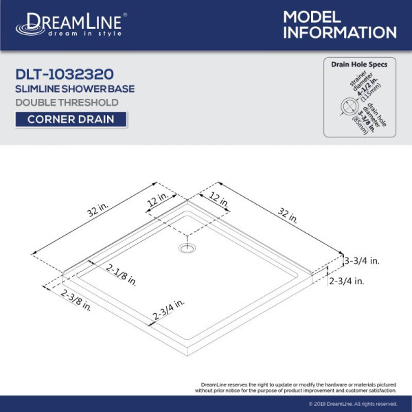 DreamLine DL-6714-04CL Brushed Nickel Frameless Shower Enclosure White Base