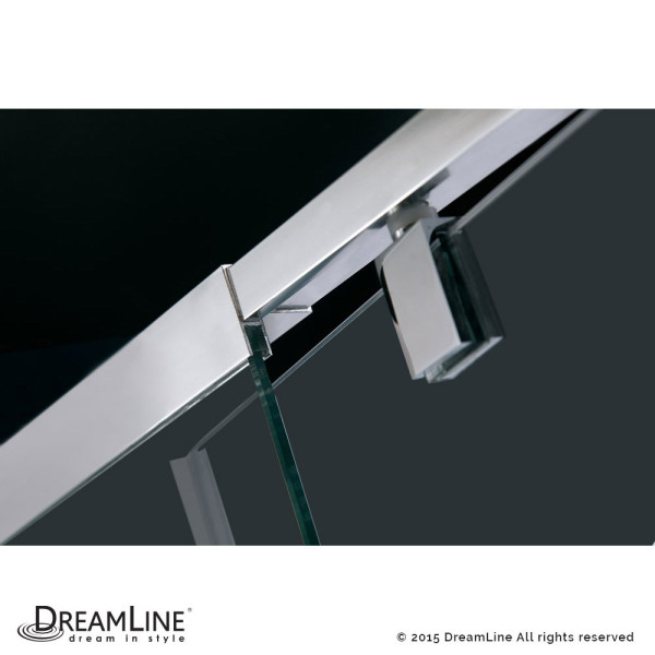 DreamLine DL-6715-01CL Chrome Hardware Frameless Shower Enclosure With Base Kit
