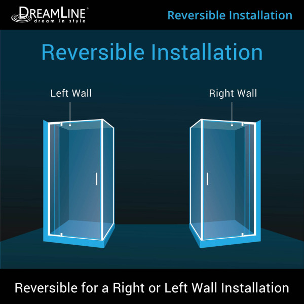 DreamLine DL-6715-04CL Shower Enclosure In Brushed Nickel with White Base 
