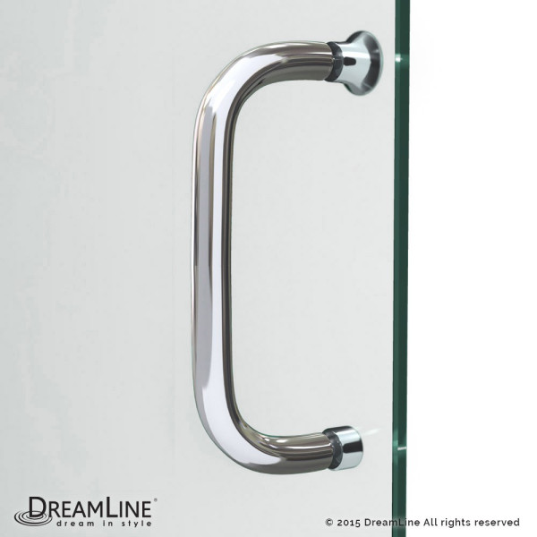 DreamLine DL-6716-01CL Chrome Frameless Shower Enclosure W Backwall & Base Kit