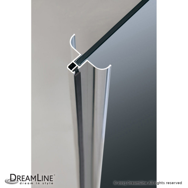 DreamLine DL-6716-01CL Chrome Frameless Shower Enclosure W Backwall & Base Kit