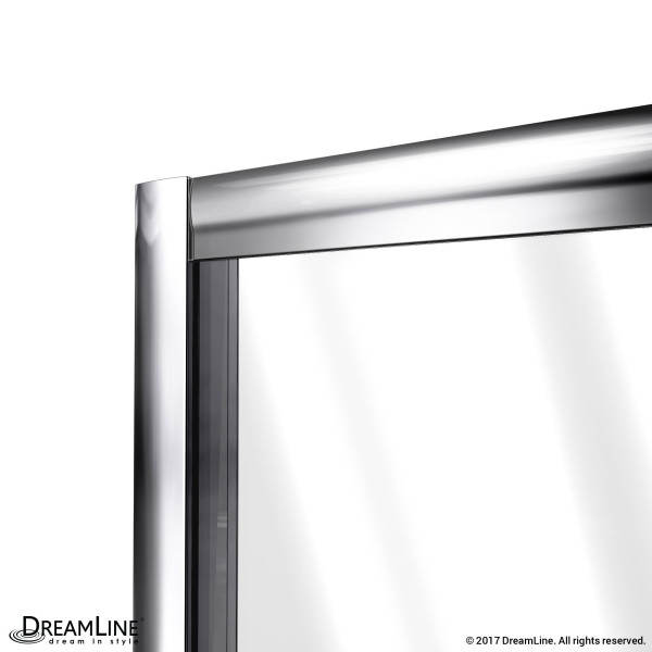 DreamLine DL-6720L-88-01 Semi-Frameless Pivot Shower Enclosure In Chrome