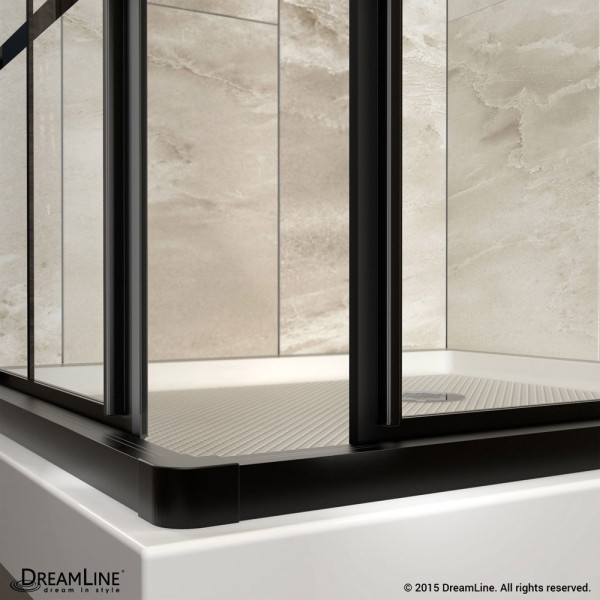 DreamLine DL-6790-09 Sliding Shower Enclosure In Satin Black with Base
