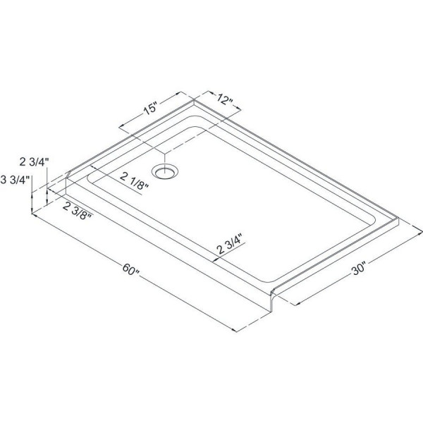 Dreamline DL-6970L-CL Clear Shower Door and 30" by 60" Base Left Drain